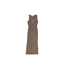 MOCHA BUTTONED MIDI DRESS
