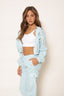 CORDUROY DRAWSTRING BLUE JACKET