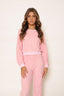 TERRY CLOTH CREWNECK SWEATSHIRT PINK ICING