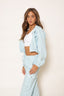 CORDUROY DRAWSTRING BLUE JACKET