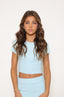 RIBBED CROP TOP BLUE