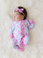 BAMBOO RUFFLE CONVERTABLE SNAP FOOTIE PAJAMA
