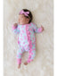 BAMBOO RUFFLE CONVERTABLE SNAP FOOTIE PAJAMA