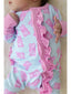 BAMBOO RUFFLE CONVERTABLE SNAP FOOTIE PAJAMA