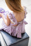 DANCING PETALS VIOLET DRESS WITH TIES