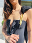 BLACK SOLID CHRIS SWIMSUIT