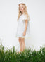 COTTON CHIFFON DRESS PEARL WHITE