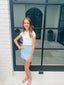 RIBBED BLUE MINI SKIRT