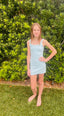 RIBBED CAMI BLUE