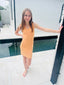 OPEN BACK TANK DRESS APRICOT