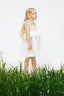 LINEN WHITE DRESS WITH TIES