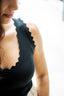 SCALLOPED SLEEVELESS TOP