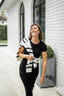 SHORT SLEEVE MIDI DRESS