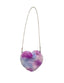 PURPLE PLUSH HEART SHAPE BAG