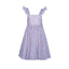 DANCING PETALS VIOLET DRESS WITH TIES