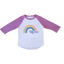 BLESS PURPLE RAGLAN TEE.