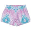 SILVER STAR TIE DYE PLUSH SHORTS.