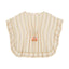 STRIPED COVER-UP WITH POMPOMS