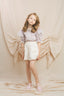 FORGETMENOT WHITE LINEN SHORTS