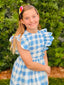 BLUE CHECKER BREEZE DRESS.