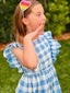 BLUE CHECKER BREEZE DRESS.