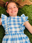BLUE CHECKER BREEZE DRESS.