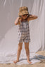COTTON CHECK JUMPSUIT.