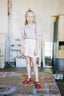 FORGETMENOT WHITE LINEN SHORTS