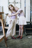 FORGETMENOT WHITE LINEN SHORTS