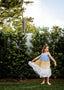 SILK CHIFFON DRESS IRIS WITH STRING.