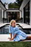 COTTON DRESS BORA BLUE.