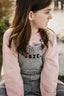 LIGHT PINK UNISEX SWEATSHIRT.