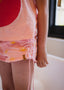 PINK SUN ALL OVER GIRLS SHORTS.
