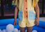 SHORT YELLOW GIRLS JUMPSUIT.