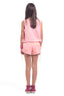 PINK SUN ALL OVER GIRLS SHORTS.