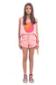 PINK SUN ALL OVER GIRLS SHORTS.