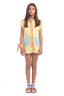 SHORT YELLOW GIRLS JUMPSUIT.