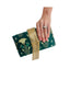 GREEN AND GOLD FRINGE CLUTCH